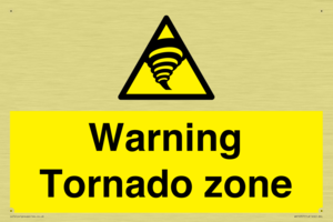 Warning Tornado zone